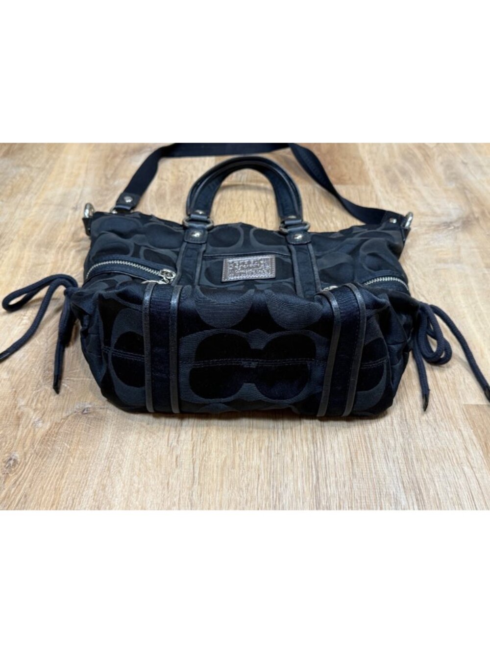 Y2K Coach Poppy Signature Sateen Spotlight Two Way Bag 13843 - Picture 4 of 12